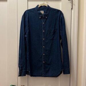 J.Crew Denim Button-Down Shirt Blue